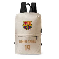   BARCA hátizsák személyre szabható egyedi névvel és számmal "LAMINE YAMAL" Bézs