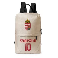   Magyarország címeres hátizsák személyre szabható egyedi névvel és számmal Bézs "SZOBO"