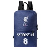   Liverpool hátizsák személyre szabható egyedi névvel és számmal sötétkék