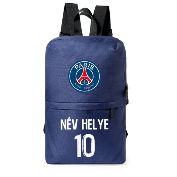 PSG hátizsák személyre szabható egyedi névvel és számmal sötétkék