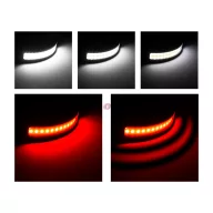   Fejlámpa gesztusvezérléssel - piros / fehér COB LED - 800 mAh akkumulátor - IP54