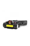 COB+SMD LED-es fejlámpa - akkumulátorral