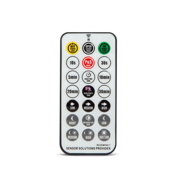 Mozgásérzékelő távirányítóval - 360° - max 10 m - max 2000W - IP65