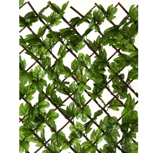 Belátásgátó borostyán levelekkel állítható 1x2m térelválasztó apácarács