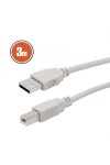 USB kábel 2.0 A dugó B dugó 3,0 m