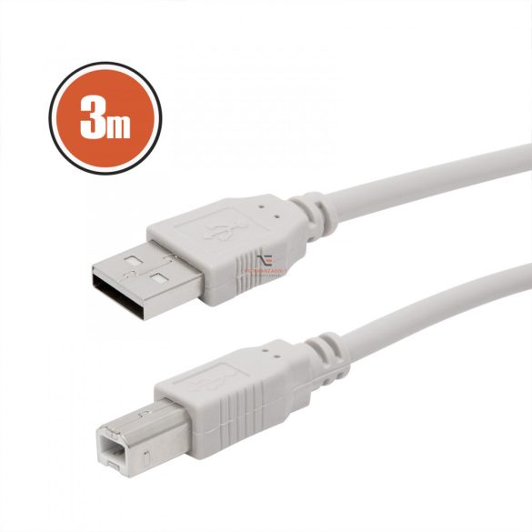 USB kábel 2.0 A dugó B dugó 3,0 m