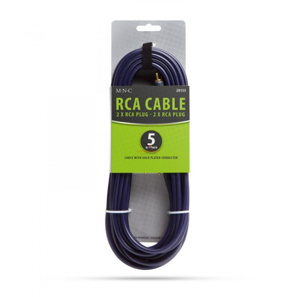 RCA kábel 2 x RCA dugó 2 x RCA dugó 5,0 m - 20155
