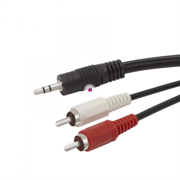 RCA / JACK kábel 2 x RCA dugó 3,5 mm JACK dugó 3,0 m