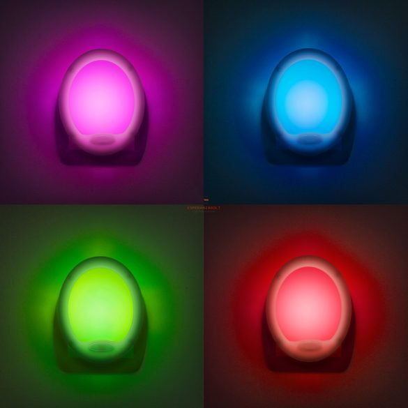 LED éjszakai fény, színváltós Premium "Smooth" 7 LED