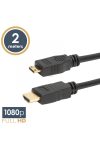 Mini HDMI kábel • 2 m aranyozott csatlakozóval