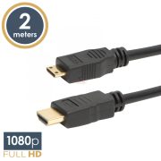 Mini HDMI kábel • 2 m aranyozott csatlakozóval
