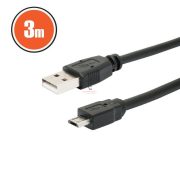 USB kábel 2.0 A dugó B dugó (micro) 3 m