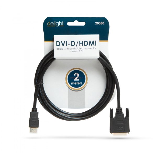 DVI-D / HDMI kábel • 2 m aranyozott csatlakozóval