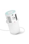 Rejtett elosztó - 4-es + vezeték nélküli töltés + 2xUSB + 2xType-C - fehér