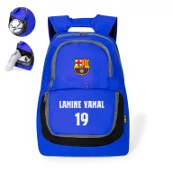   Barcelona Sport táska, hátizsák személyre szabható egyedi névvel és számmal Kék