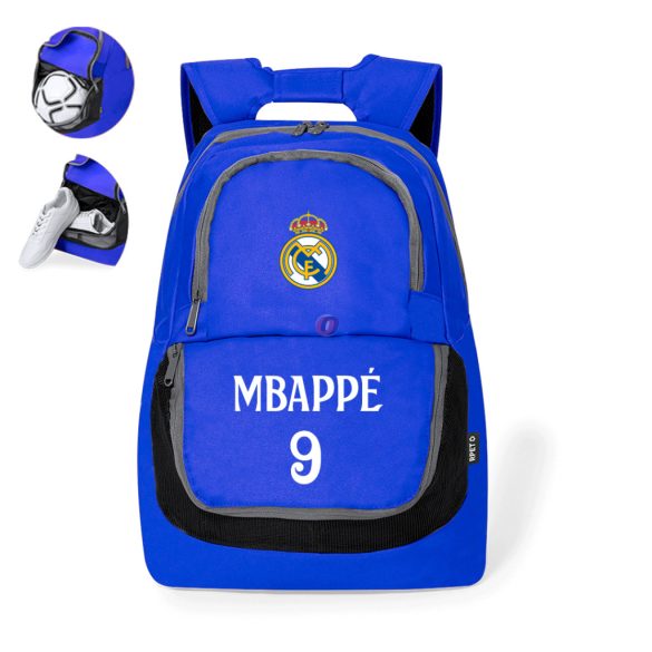 Real Madrid Sport táska, hátizsák személyre szabható egyedi névvel és számmal Kék