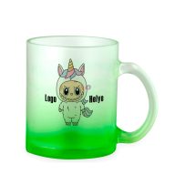 Prémium logózott, fényképes üveg bögre, egyedi grafikával 350 ml átmenetes Zöld   Prémium logózott, fényképes üveg bögre, egyedi grafikával 350 ml átmenetes Zöld