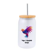   Prémium logózott, fényképes üdítős pohár, egyedi grafikával 400 ml üveg