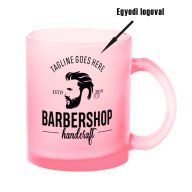 Prémium logózott, fényképes üveg bögre, egyedi grafikával 350 ml Rózsaszín   Prémium logózott, fényképes üveg bögre, egyedi grafikával 350 ml Rózsaszín