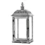 XL Prémium Lámpás fa, fém, üveg 65 cm fehér, szürke