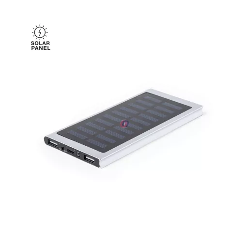 Napelemes külső akkumulátor – 8000 mAh, alumínium házban