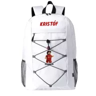  Szoboszlai hátizsák személyre szabható egyedi névvel Fehér Legosyle