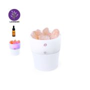   Elegáns párologtató aromadiffúzor és Himalája sóval – LED világítással