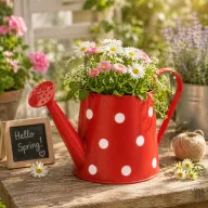 Öntöző kanna pöttyös 12x16 cm