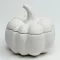 Cukorkatartó tök porcelán 13x14x13 cm fehér