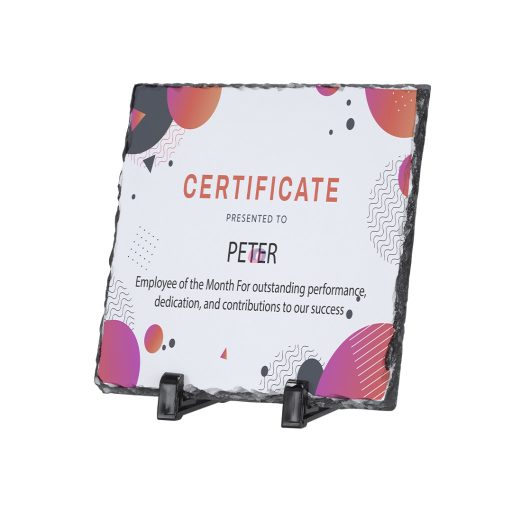 Egyedi fényképes kőtábla 20x20 cm