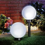  Napelemes lámpa gömb búrával 20cm átmérő leszúrható 4 LED DECOnline