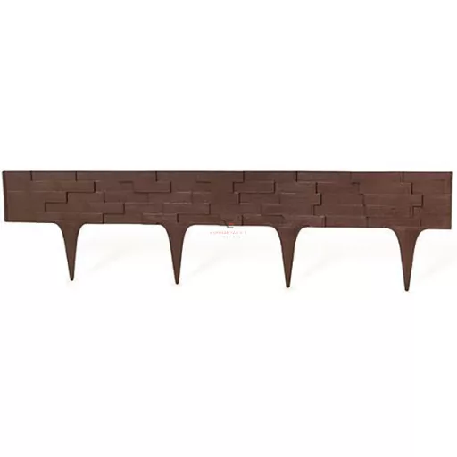 3x Ágyásszegély kő hatású barna 237 cm DECOnline