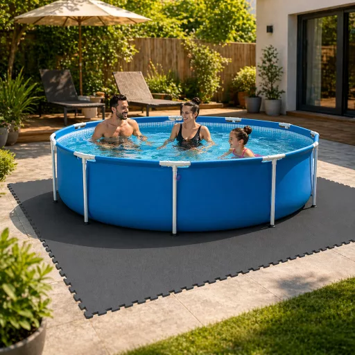 Medence alátét szivacs, polyfoam puzzle 50x50 cm, 4mm, 9 db-os szett szürke