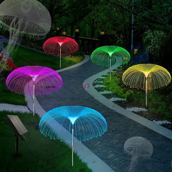 Prémium színváltó napelemes medúza lámpa 75 cm