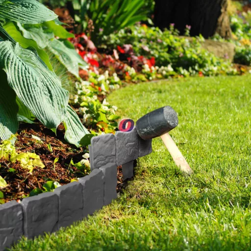 10 db kő hatású ágyásszegély kerítés "Stone" 2,5 m PRO GARDEN