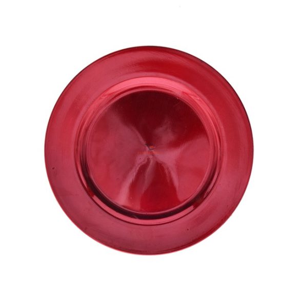 Tányér műanyag 33 cm piros