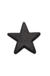 Csillag glitteres 25x25 cm fekete Glitteres karácsonyfadísz