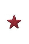 Glitteres csillag 25x25 cm piros Glitteres karácsonyfadísz