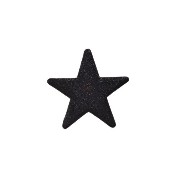 Csillag glitteres 50x50 cm fekete Glitteres karácsonyfadísz