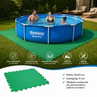   Medence alátét szivacs, polyfoam puzzle 4mm 9 db-os szett zöld