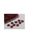 Glitteres csillag műanyag 1,7cm piros 144 db / szett Glitteres karácsonyfadísz