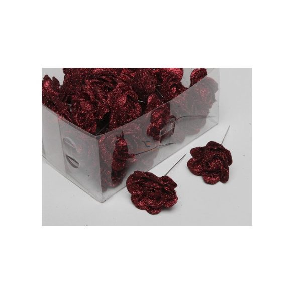Rózsa betűzős műanyag 35 mm piros 36 db / szett