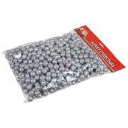 Dekorgolyó glitteres 140 gr hungarocell 18 mm ezüst