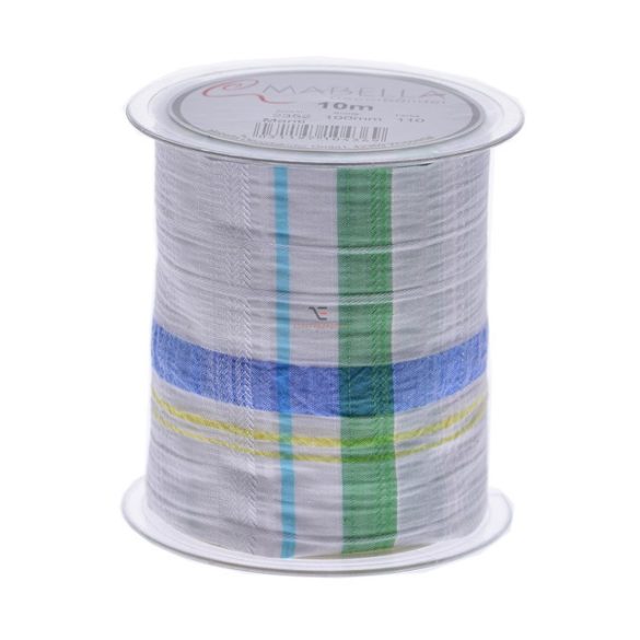 Szalag textil 100mmx10m kék,kockás - 235210011010