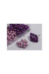 Glitteres gömb betűzős műanyag 2cm rózsaszín/lila 180 db / szett