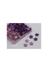 Glitteres csillag műanyag 1,7cm rózsaszín/lila 144 db / szett Glitteres karácsonyfadísz