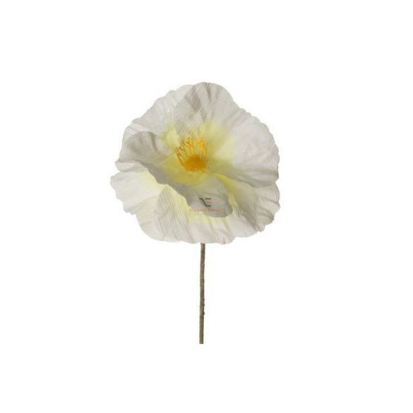 Selyemvirág pipacs 60 cm fehér