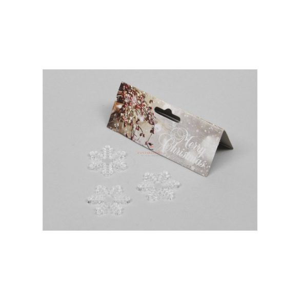 Hópihe műanyag 4 cm átlátszó 12 db / szett karácsonyfadísz figura - 248058