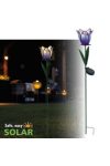 "Tulip" Virág alakú leszúrható szolár lámpa  LED 85 cm fém, üveg lila