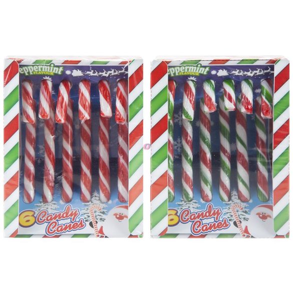 Eredeti angol Candy cane cukorbot nyalóka, borsmenta ízű 6 db-os szett